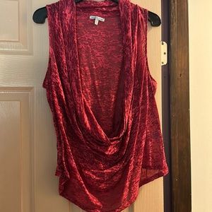 Charlotte Russe xl cowl neck drape front sleeveless blouse